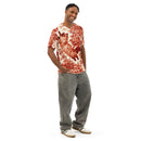 Siamese Cat Floral Men’s Cotton Crew Neck T-Shirt, iBuyXi.com