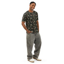 Dark Botanical Men’s Cotton Crew Neck T-Shirt, iBuyXi.com