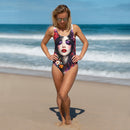 Gothic Femme Floral One-Piece Swimsuit, ibuyXi.com
