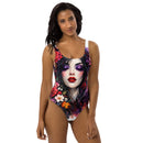 Gothic Femme Floral One-Piece Swimsuit, ibuyXi.com