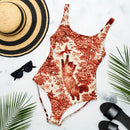 Siamese Cat Floral One-Piece Swimsuit, iBuyXi.com