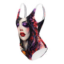 Gothic Femme Floral One-Piece Swimsuit, ibuyXi.com