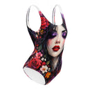 Gothic Femme Floral One-Piece Swimsuit, ibuyXi.com