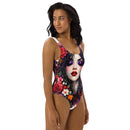 Gothic Femme Floral One-Piece Swimsuit, ibuyXi.com