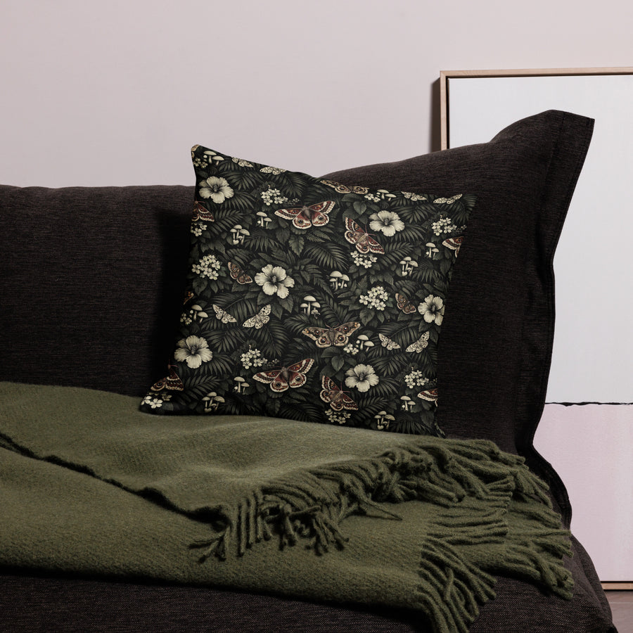 Dark Botanical Premium Pillow Case