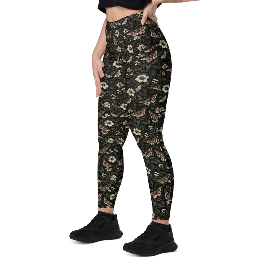 Dark Botanical Pocket Leggings