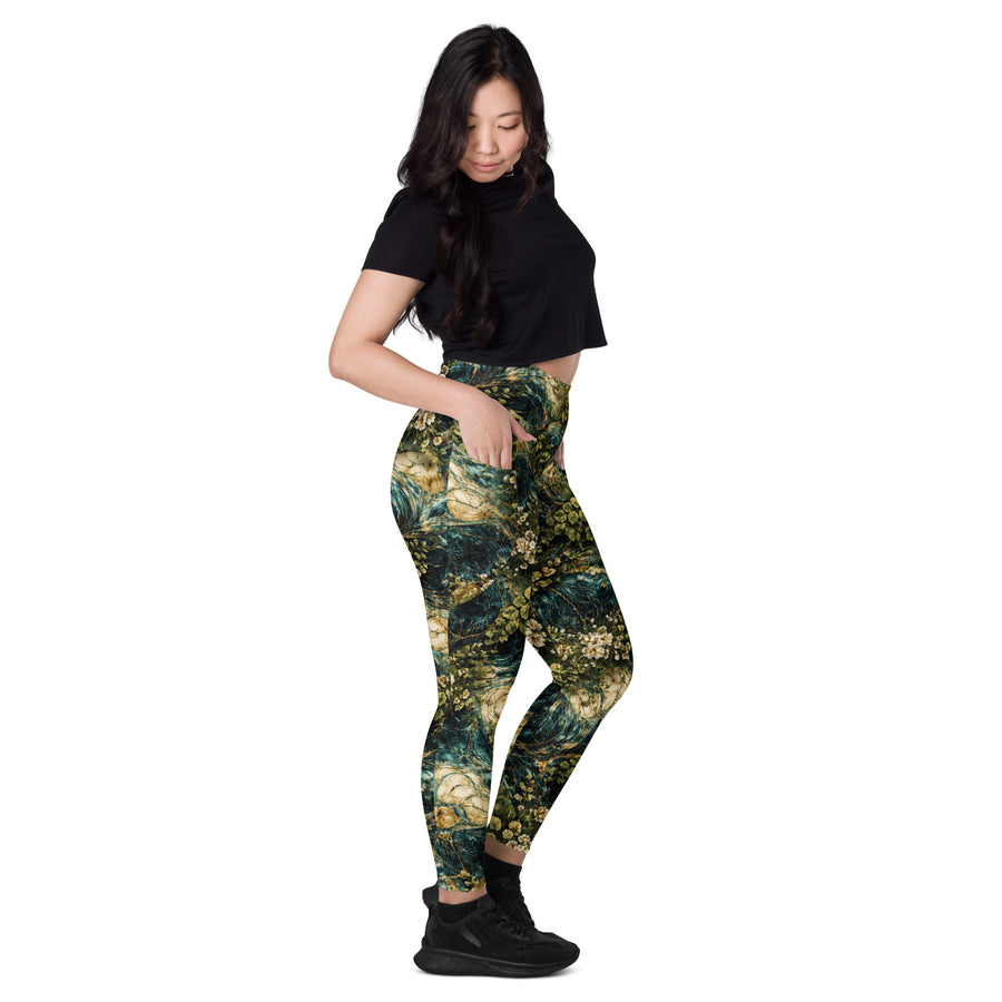 Verdigris Marble Pocket Leggings