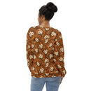 Burnt Umber Daisies Unisex Sweatshirt, iBuyXi.com