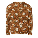 Burnt Umber Daisies Unisex Sweatshirt, iBuyXi.com