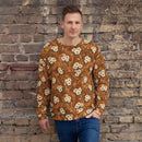 Burnt Umber Daisies Unisex Sweatshirt, iBuyXi.com