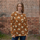 Burnt Umber Daisies Unisex Sweatshirt, iBuyXi.com
