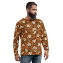 Burnt Umber Daisies Unisex Sweatshirt, iBuyXi.com