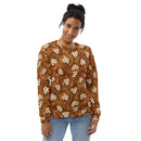 Burnt Umber Daisies Unisex Sweatshirt, iBuyXi.com