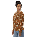 Burnt Umber Daisies Unisex Sweatshirt, iBuyXi.com