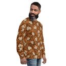 Burnt Umber Daisies Unisex Sweatshirt, iBuyXi.com