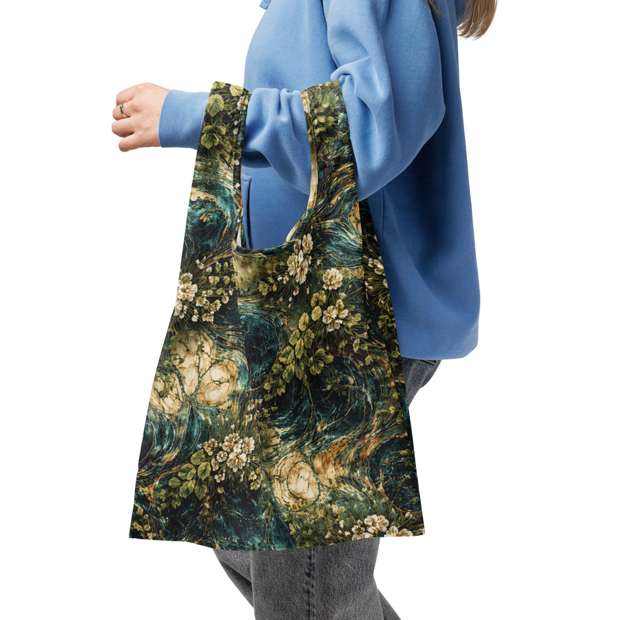 Verdigris Marble Shopping Bag