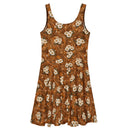Burnt Umber Daisies Skater Dress, iBuyXi.com