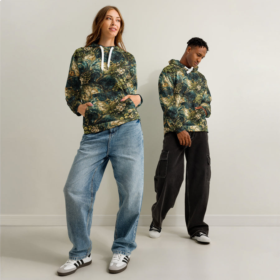 Verdigris Marble Unisex Cotton Hoodie