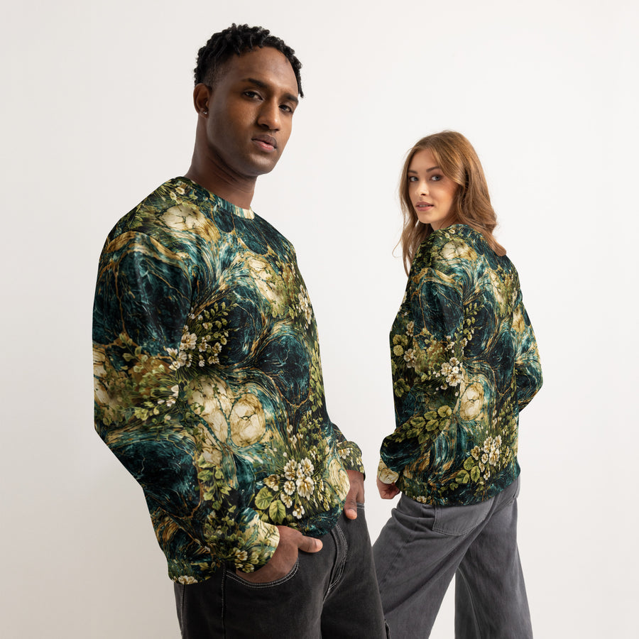 Verdigris Marble Unisex Cotton Sweatshirt