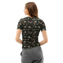 Dark Botanical Women’s Cotton Crew Neck T-Shirt, iBuyXi.com