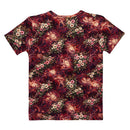 Floral Agate Marble Women’s Cotton Crew Neck T-Shirt, iBuyXi.com
