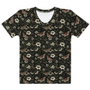 Dark Botanical Women’s Cotton Crew Neck T-Shirt, iBuyXi.com