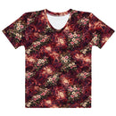 Floral Agate Marble Women’s Cotton Crew Neck T-Shirt, iBuyXi.com