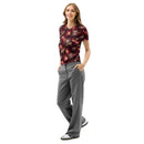 Floral Agate Marble Women’s Cotton Crew Neck T-Shirt, iBuyXi.com