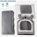 All Season Dog House Style Bed - Removable Washable Pet Bed for Small Dogs Teddy