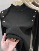 AOSSVIAO 2026 Button Turtleneck Knitted Women Sweater Pullovers Autumn Winter Ba
