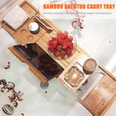 Bamboo Bathtub Caddy Tray Extendable Spa Organizer