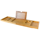 Bamboo Bathtub Caddy Tray Extendable Spa Organizer