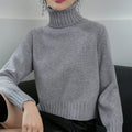 BELIARST 100% Pure Wool New Cashmere Sweater Woman High Neck Solid Color Pullov