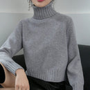 BELIARST 100% Pure Wool New Cashmere Sweater Woman High Neck Solid Color Pullov
