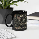 Dark Botanical Glossy Mug, iBuyXi.com
