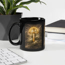 Gilded Cross Black Glossy Mug, iBuyXi.com