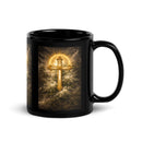 Gilded Cross Black Glossy Mug, iBuyXi.com