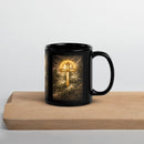 Gilded Cross Black Glossy Mug, iBuyXi.com