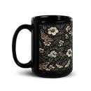 Dark Botanical Glossy Mug, iBuyXi.com