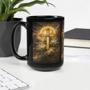 Gilded Cross Black Glossy Mug, iBuyXi.com