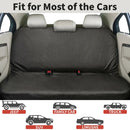 Black Heavy-Duty Waterproof Rear Seat Cover Universal Pet Dog Protector