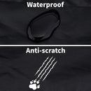Black Heavy-Duty Waterproof Rear Seat Cover Universal Pet Dog Protector