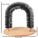 Cat Toy Arch Self Groome Pamper Feline with A Massage Grooming Rubbing Brush wit