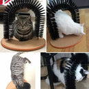 Cat Toy Arch Self Groome Pamper Feline with A Massage Grooming Rubbing Brush wit