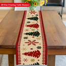 Christmas Table Runner Snowflake Print
