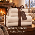 Christmas Themed Luxury Sheet Set Winter Special Fitted Bedding Ultra Soft