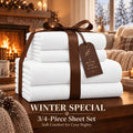 Christmas Themed Luxury Sheet Set Winter Special Fitted Bedding Ultra Soft