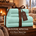 Christmas Themed Luxury Sheet Set Winter Special Fitted Bedding Ultra Soft