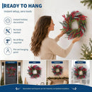 Christmas Wreath with Pine and Red Berries