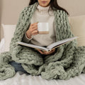 Chunky Knit Throw Blanket
